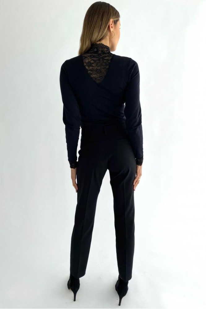 VANESSA V CUT BLOUSE MI3824 100 BLACK